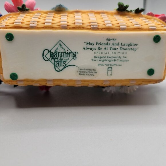 Charming Tails May Friends and Laughter Always Be at Your Doorstep Figurine 2 Pc - Picture 6 of 8